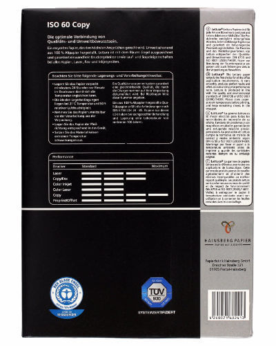 Papier ekologiczny - opakowanie - tył Papier ekologiczny - opakowanie - tył